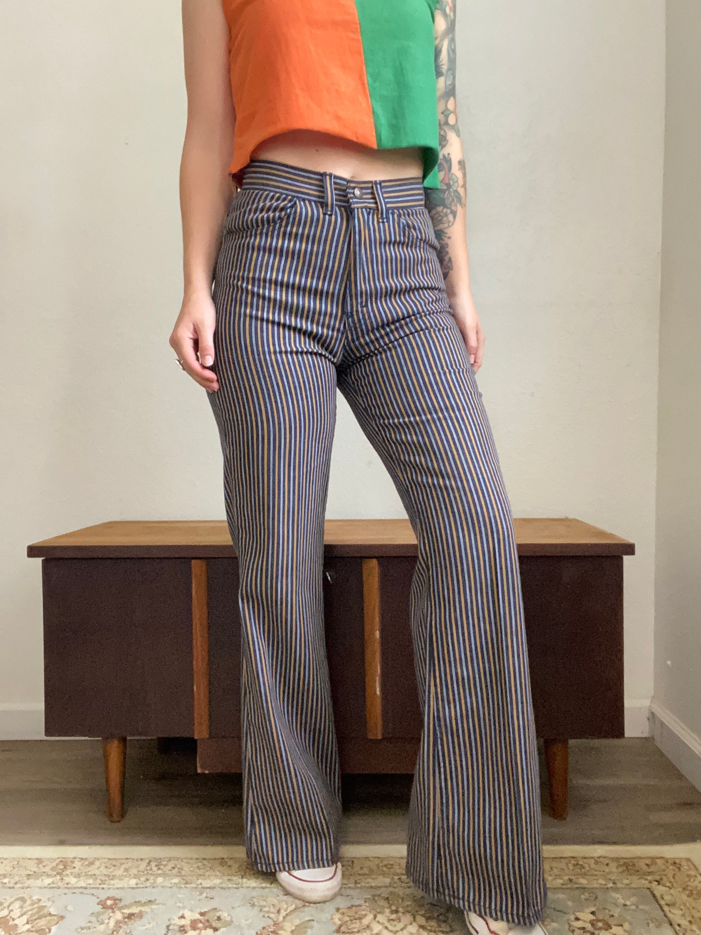 1970s Levi’s for Gals big E Striped Denim Jeans