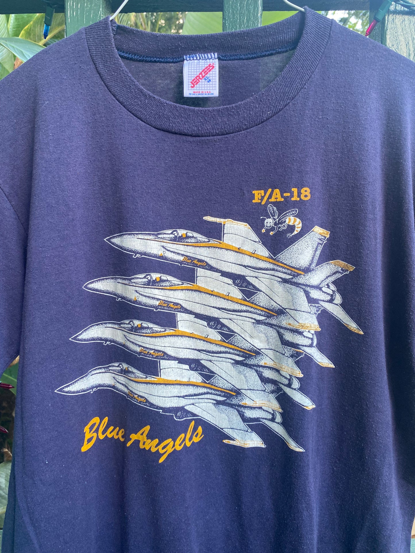 1980s Blue Angels Aircraft F/A 18 t shirt XL