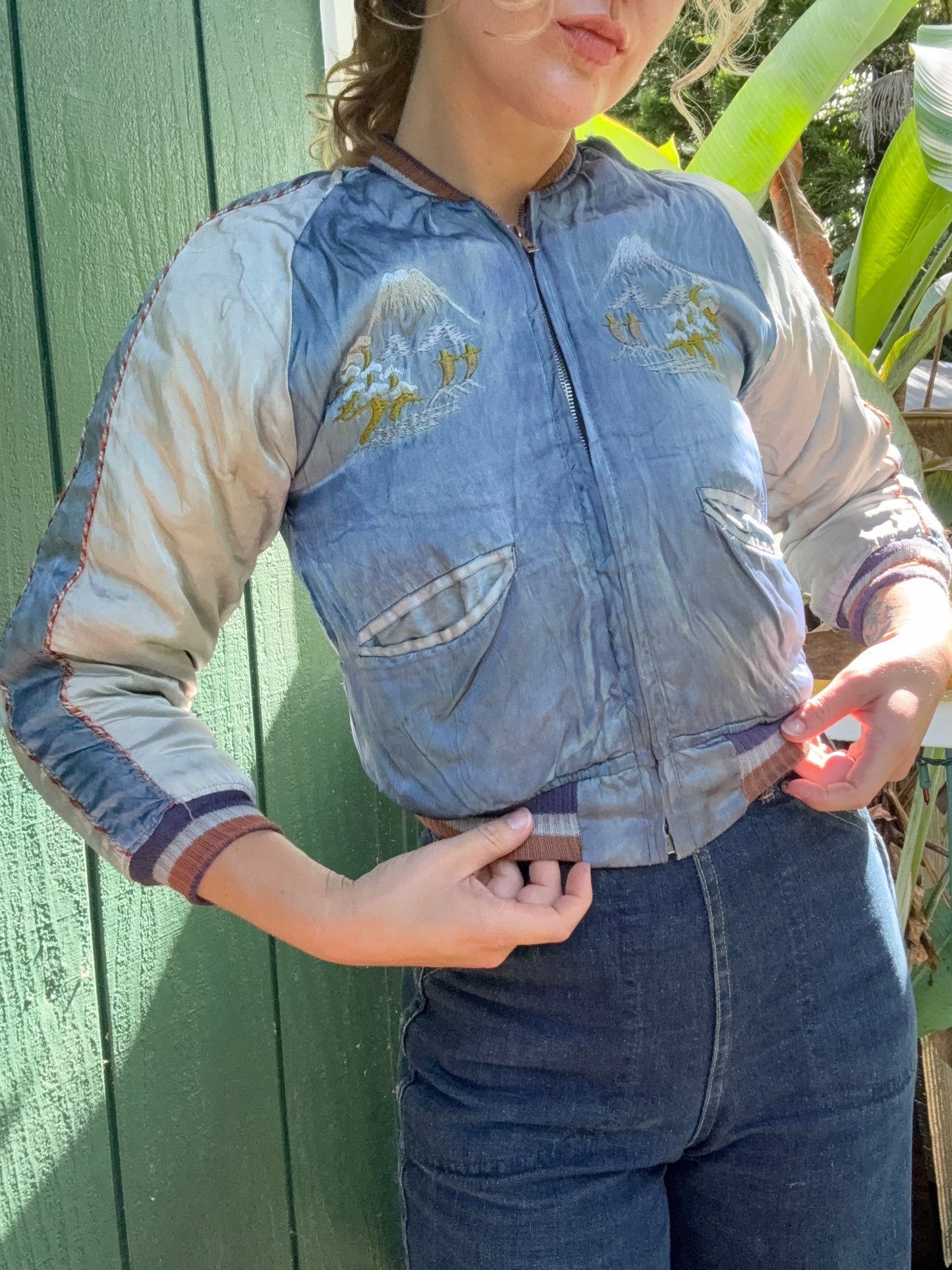 1940s WWII Sukajan Reversible Souvenir Jacket Kids Large or Women’s XS