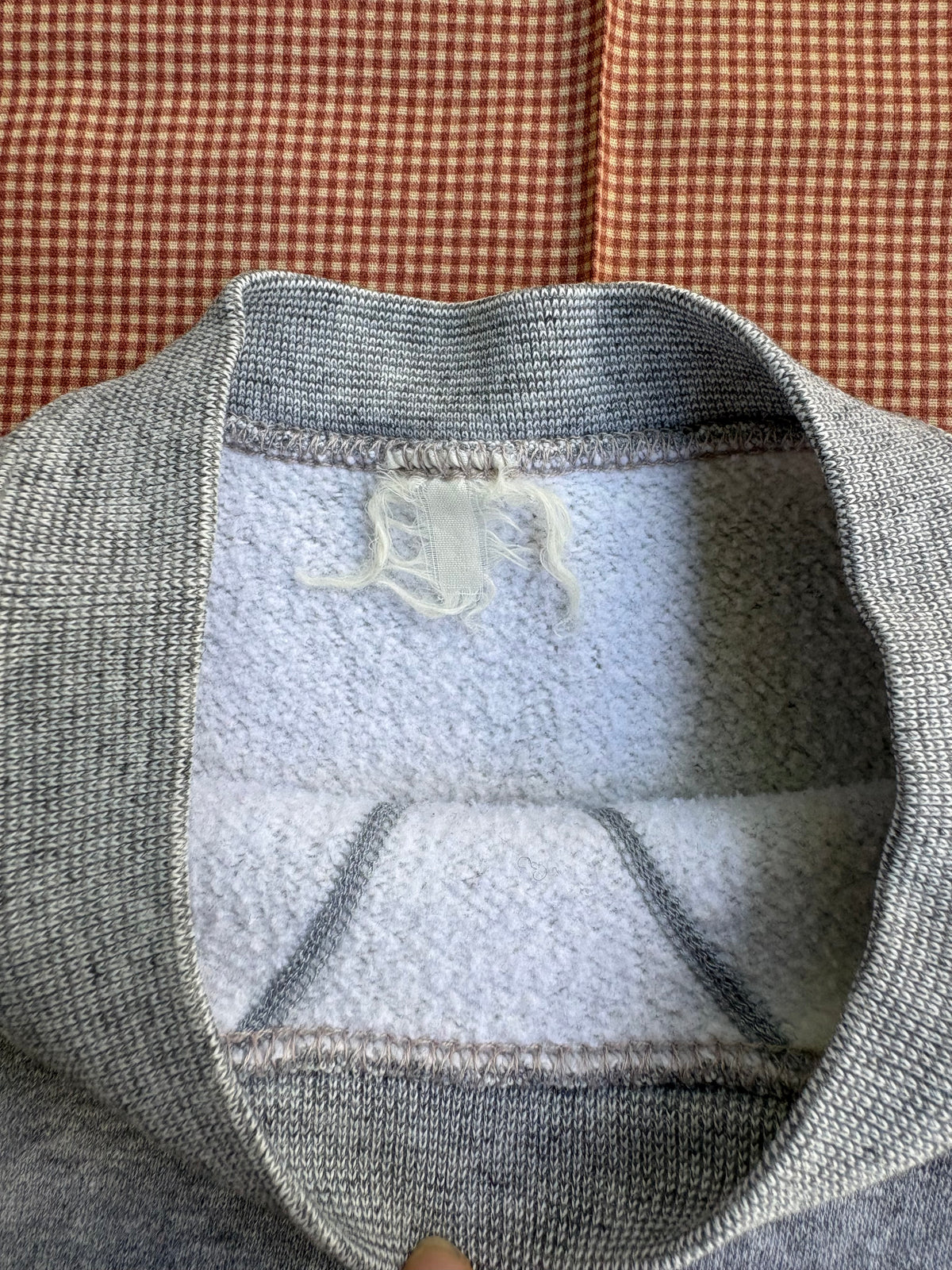 1980s/1990s V stitch Heather grey raglan sweatshirt Large