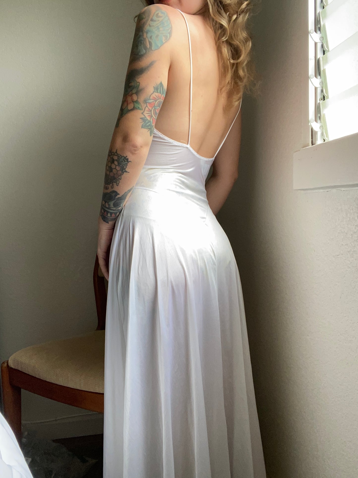 1980s Val Mode Lingerie Bridal Peignoir Set Nightgown Robe