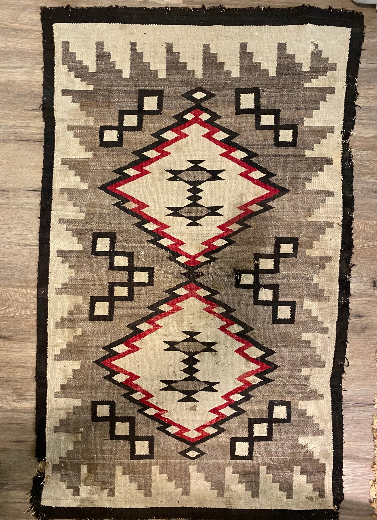 Antique 1920s or 1930s Navajo Rug 3.9ft x 6.3ft