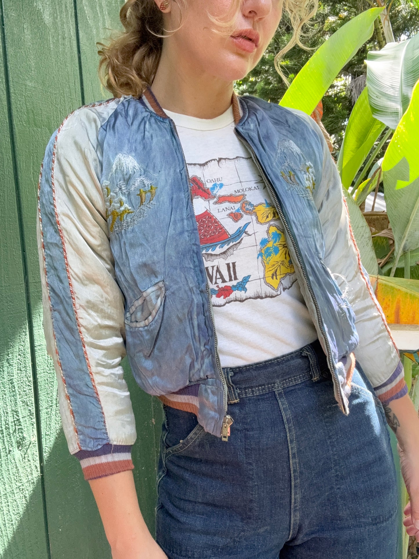 1940s WWII Sukajan Reversible Souvenir Jacket Kids Large or Women’s XS