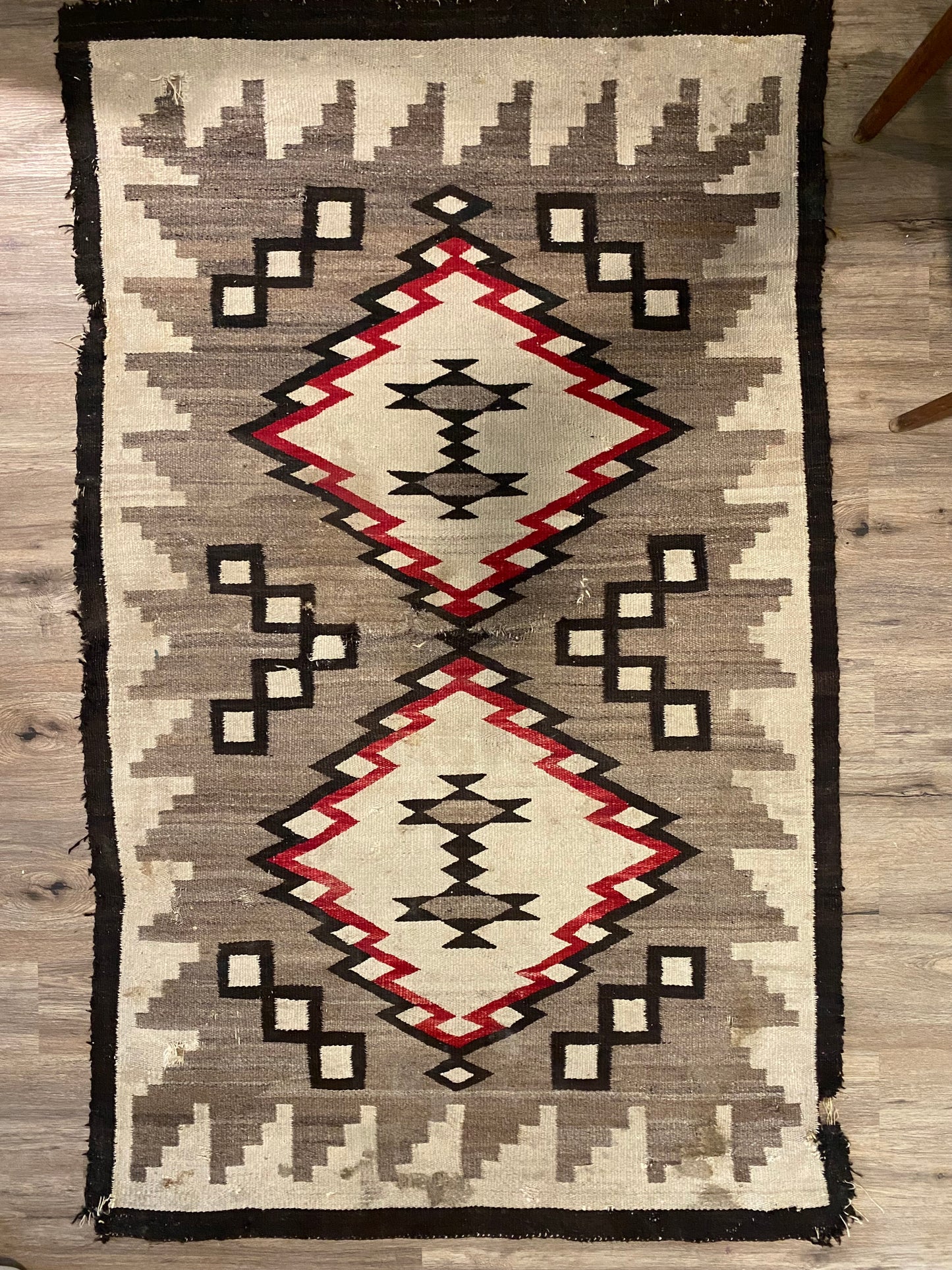 Antique 1920s or 1930s Navajo Rug 3.9ft x 6.3ft