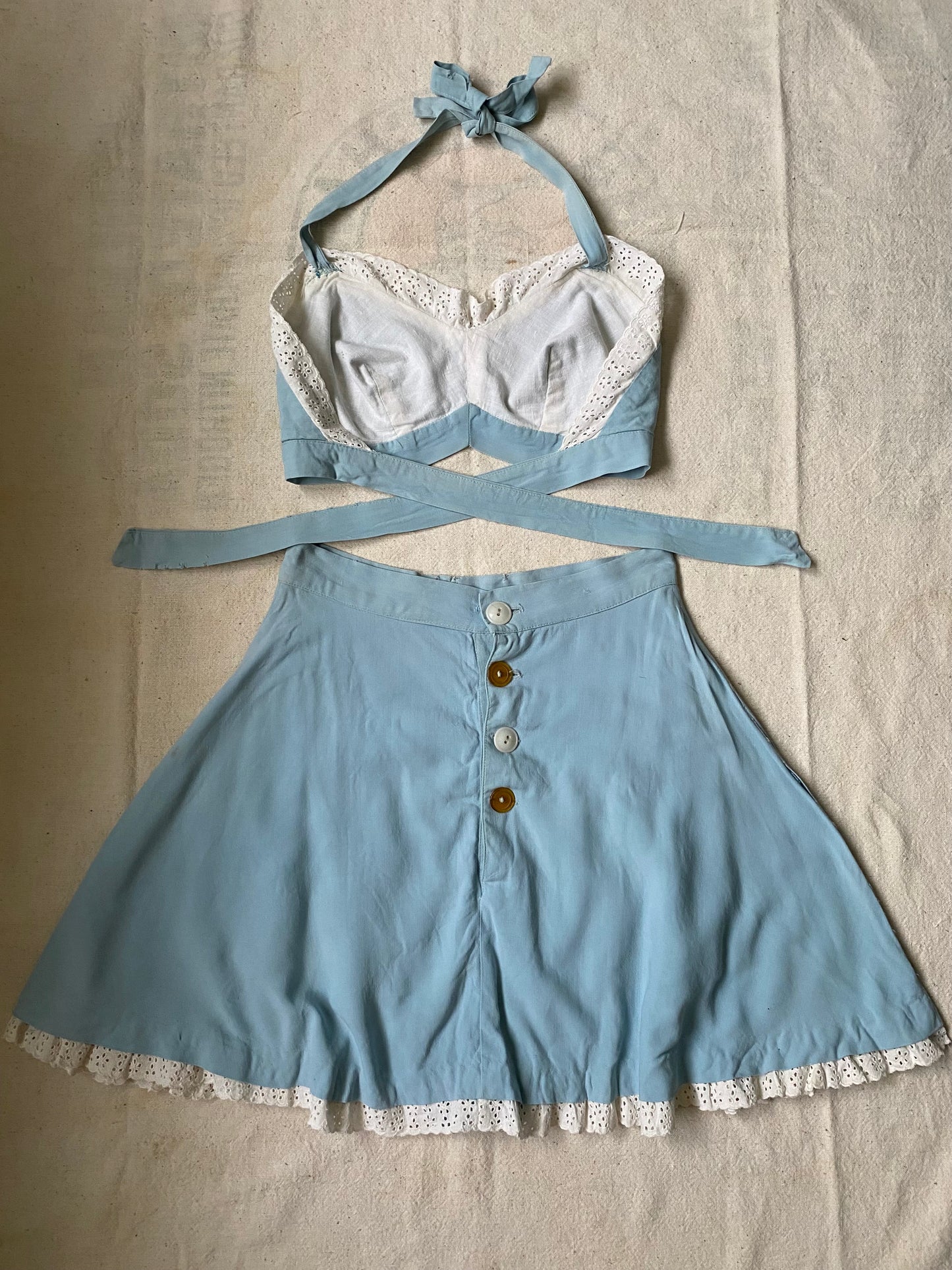 1940s Bikini Set Playsuit Swimsuit