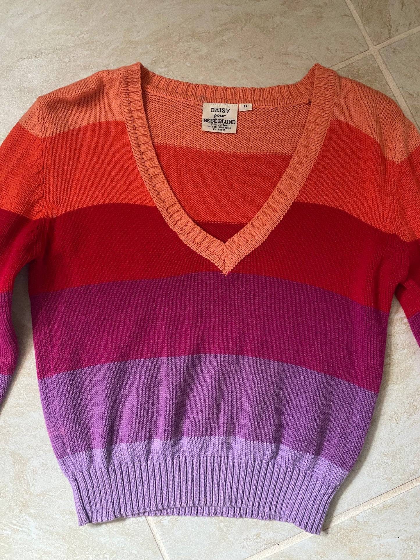 70s/80s Striped Sweater Blouse