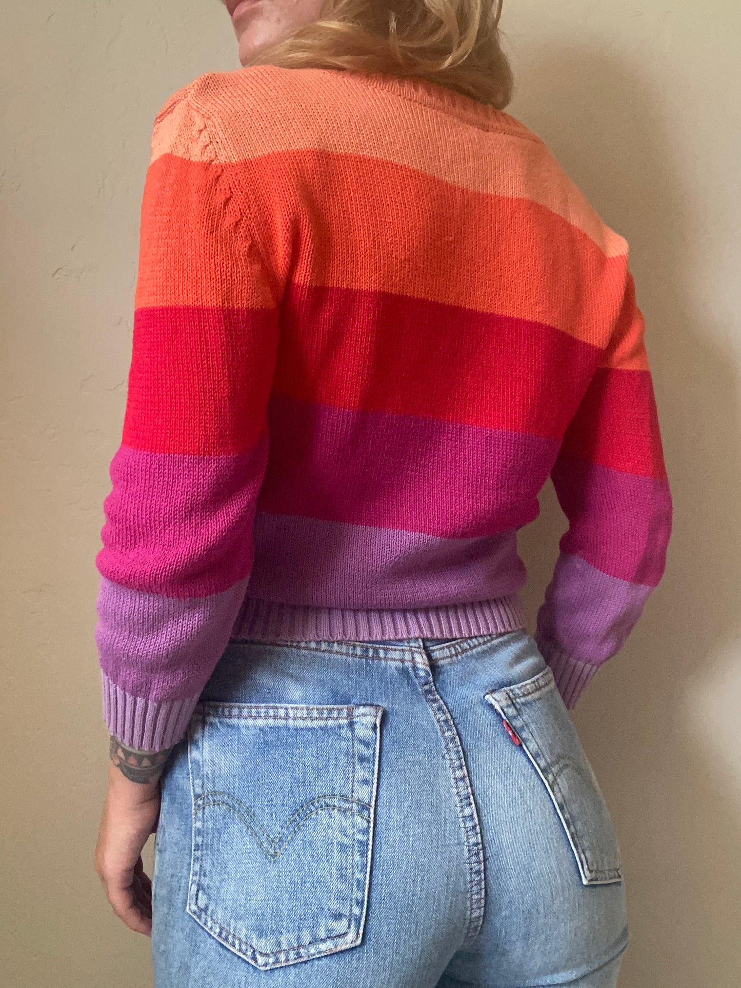 70s/80s Striped Sweater Blouse