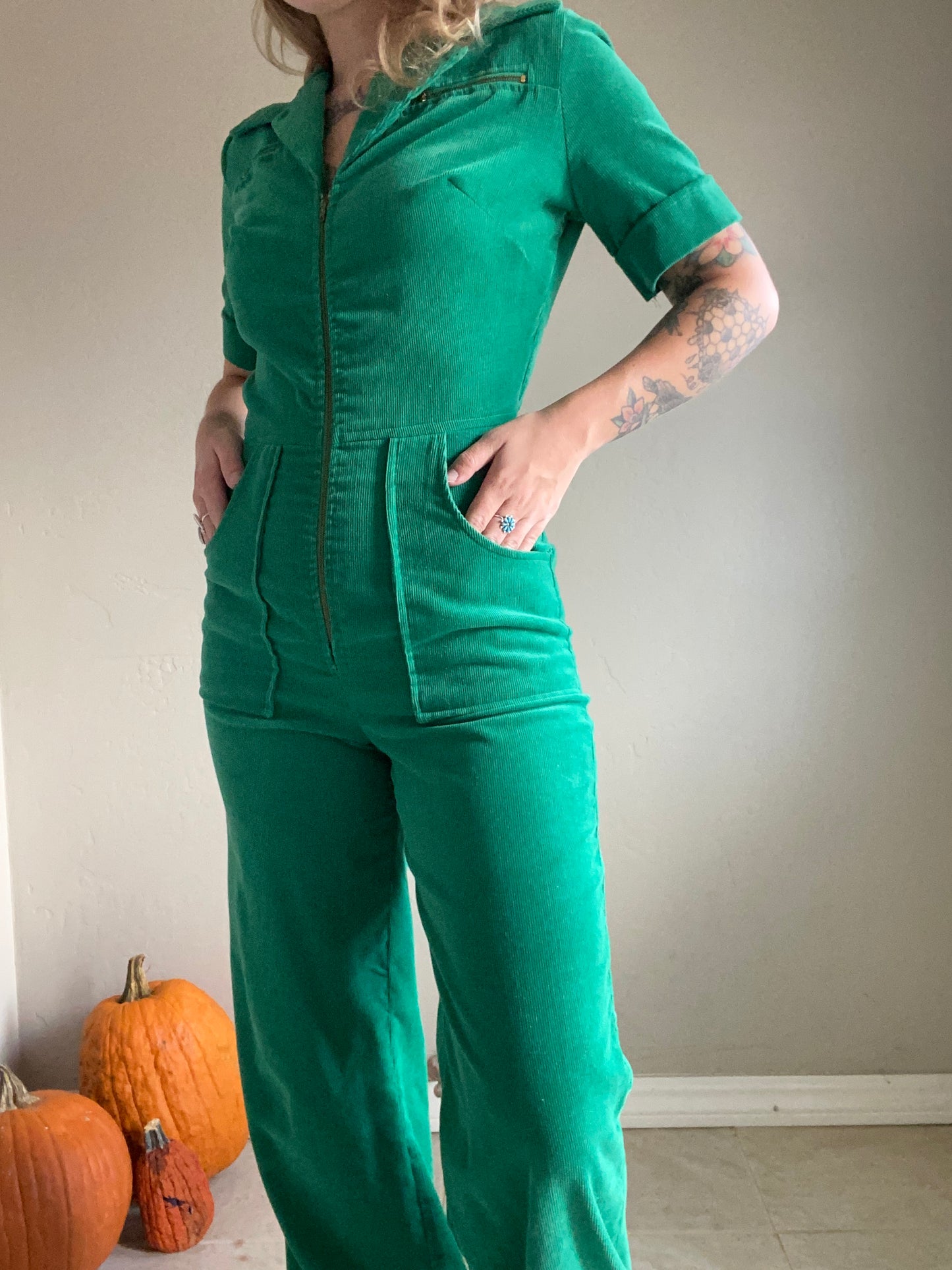 1970’s Green Corduroy Jumpsuit