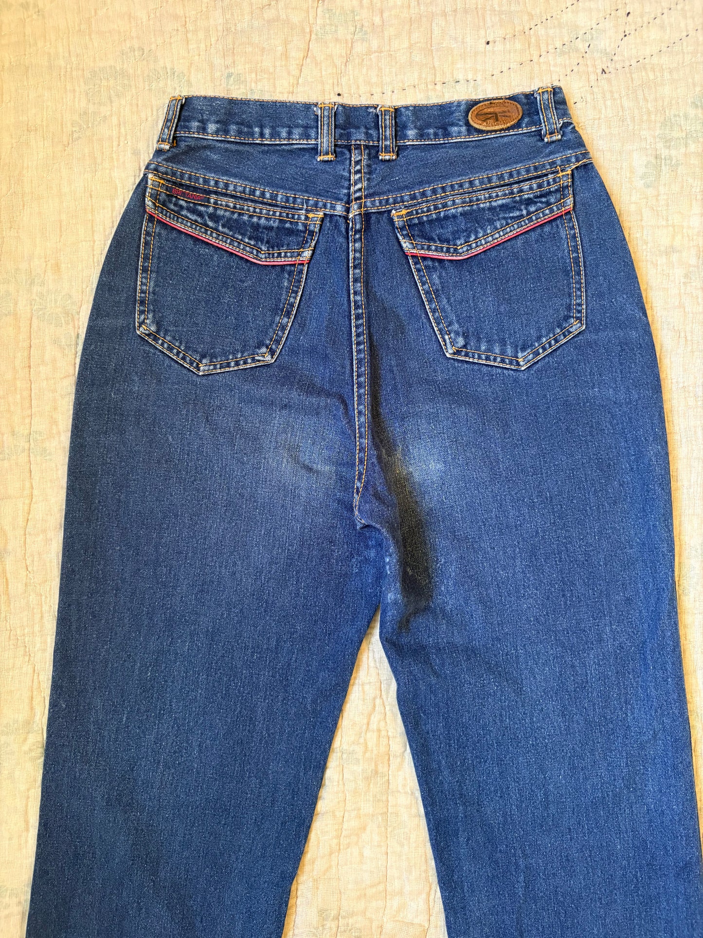 1980s Brittania high waist straight leg denim 26”