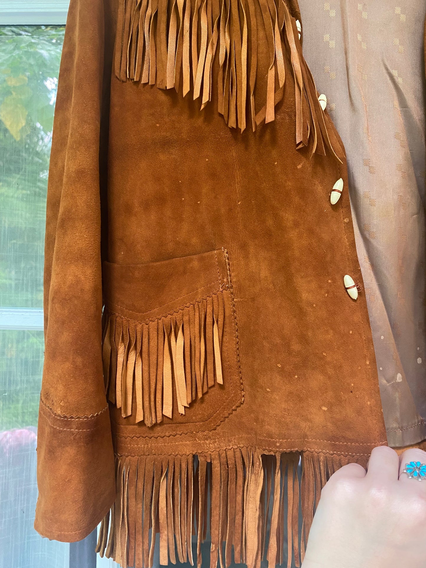 1960s 1970s Sylvia Leather Fringe Jacket