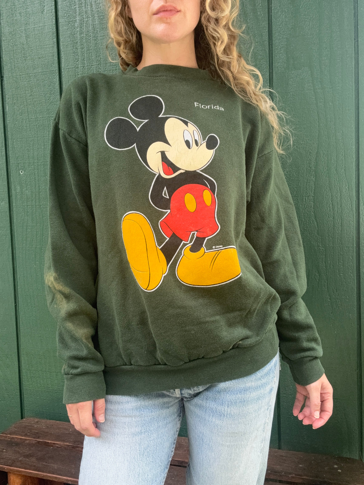 1990s Tultex Disney Mickey Mouse Florida green sweatshirt Medium