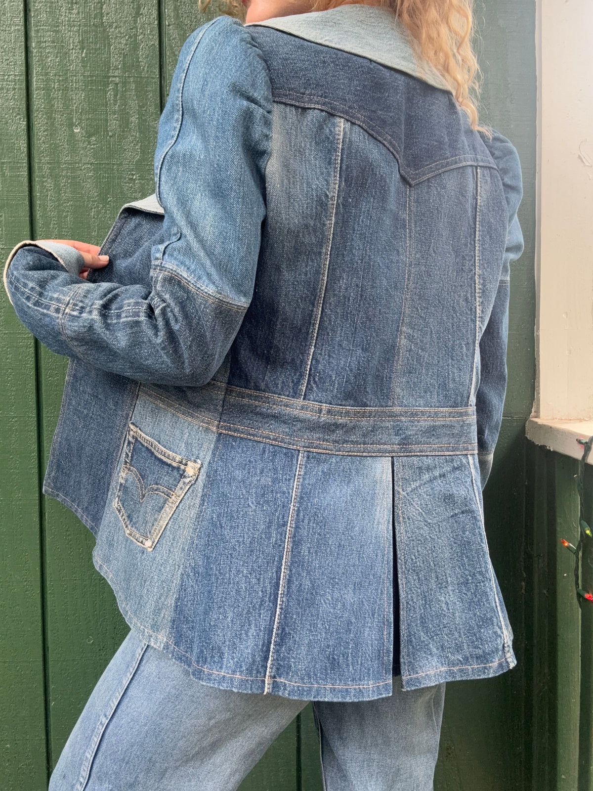 1970s Patchwork Selvedge Denim Jacket small/medium