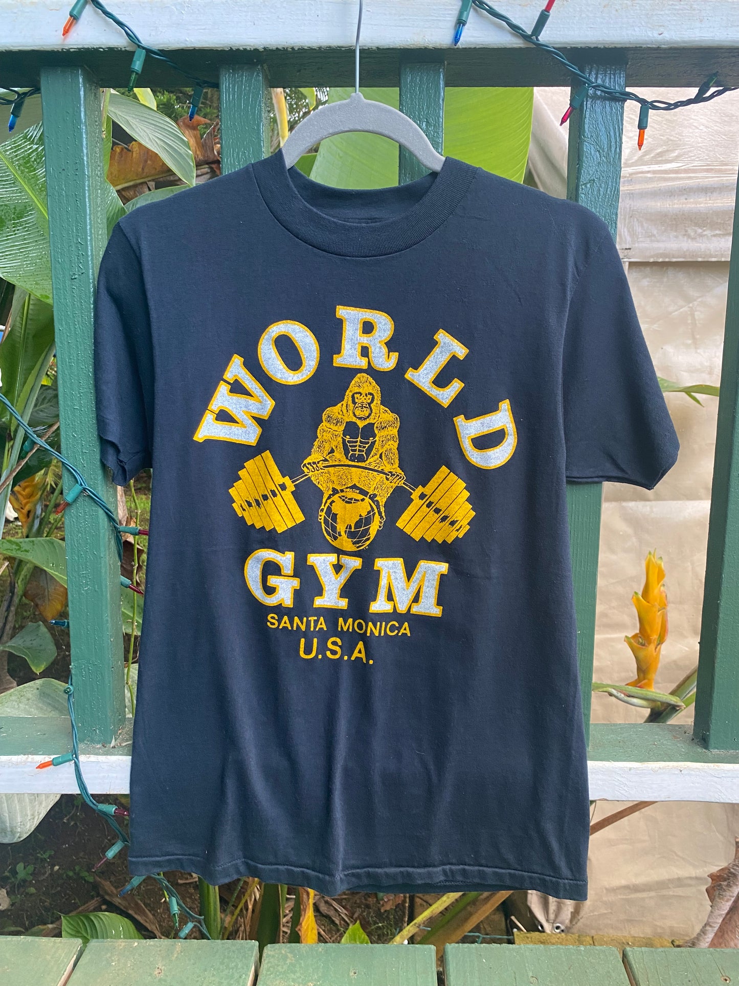 1980s Hanes World Gym Santa Monica t shirt Medium