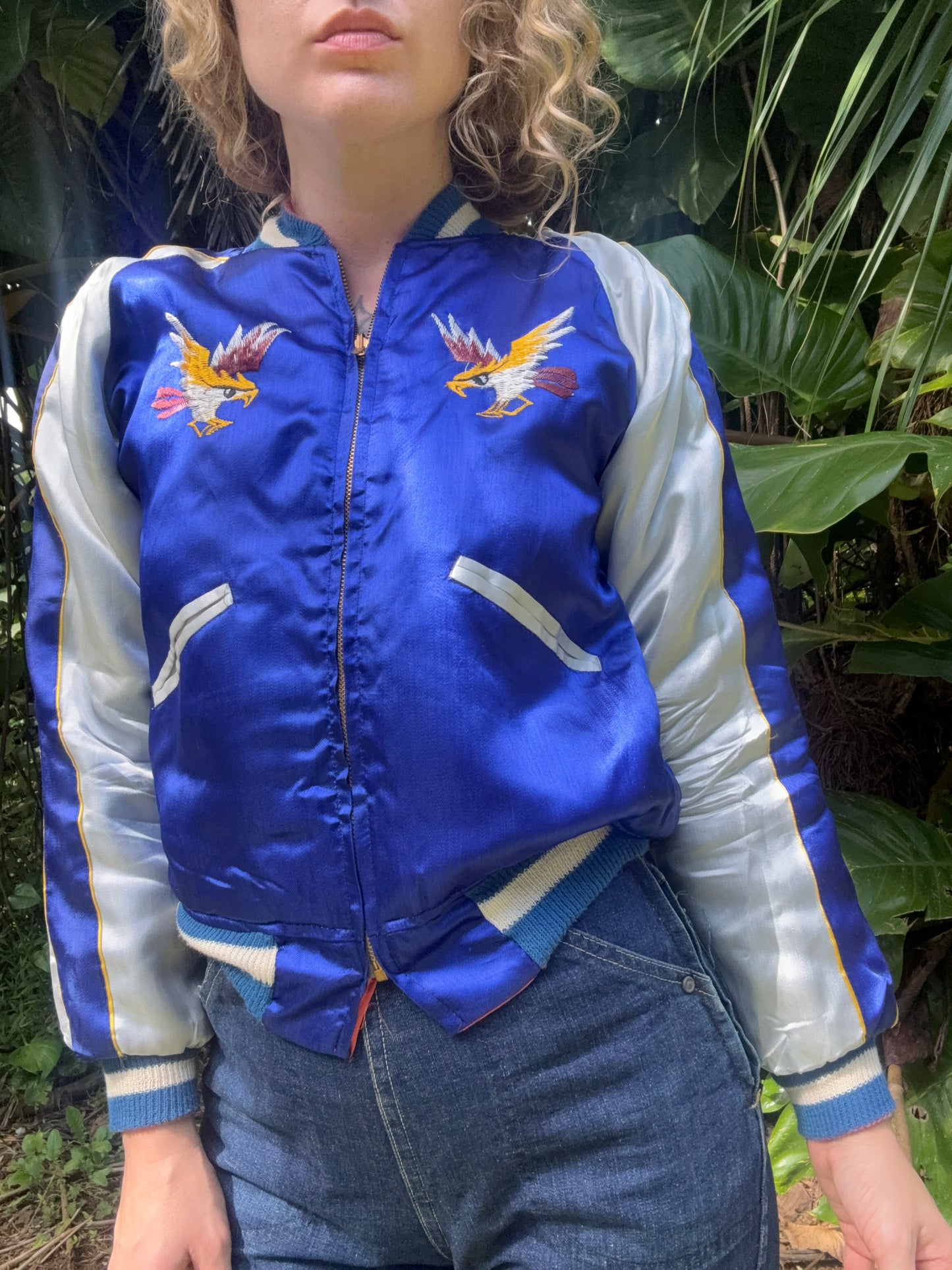 1950s Deadstock WWII Japan Reversible Bomber Jacket Size Small