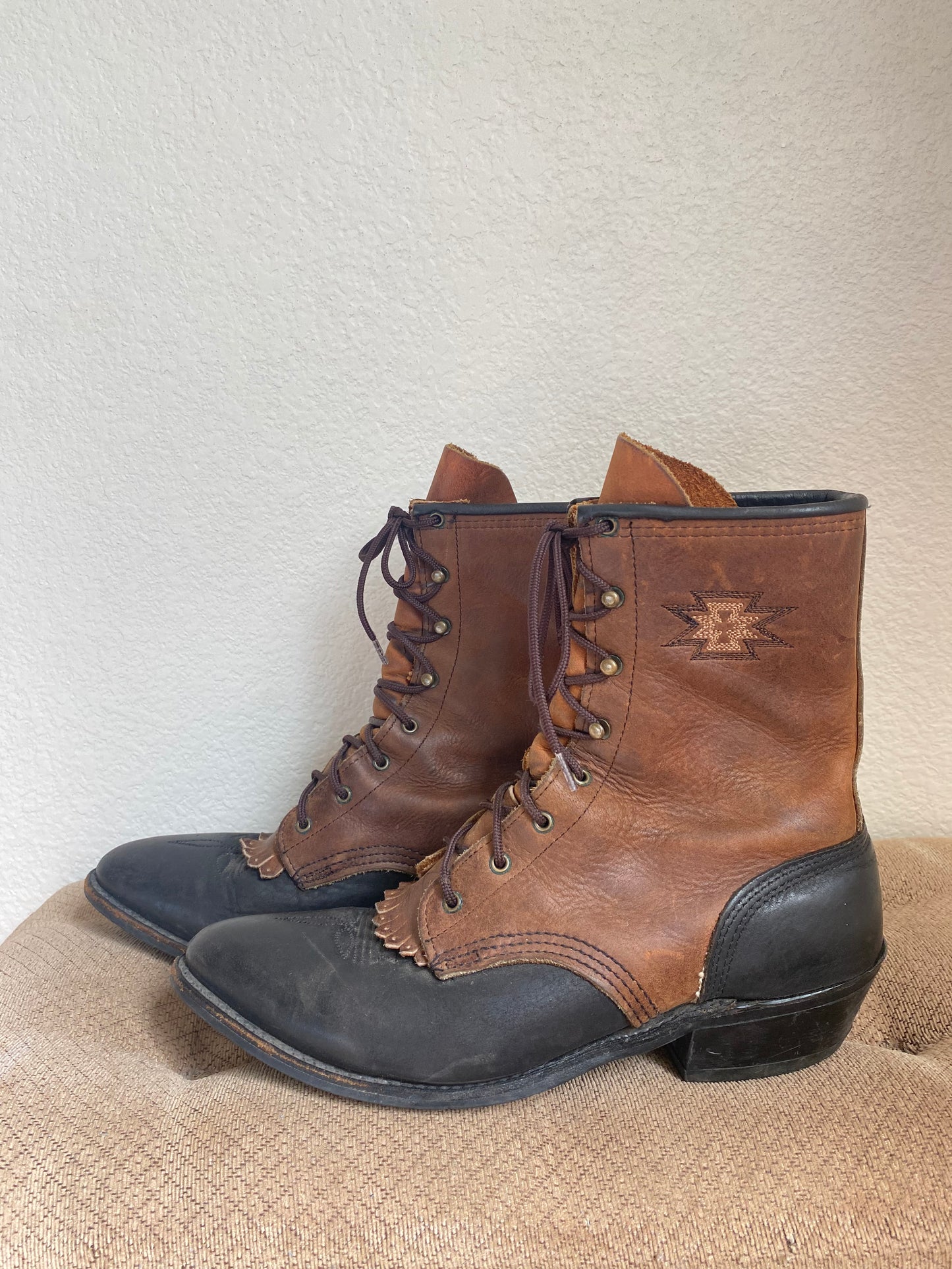 1980s Two Tone Packer Boots size 9 women’s/ 7 men’s