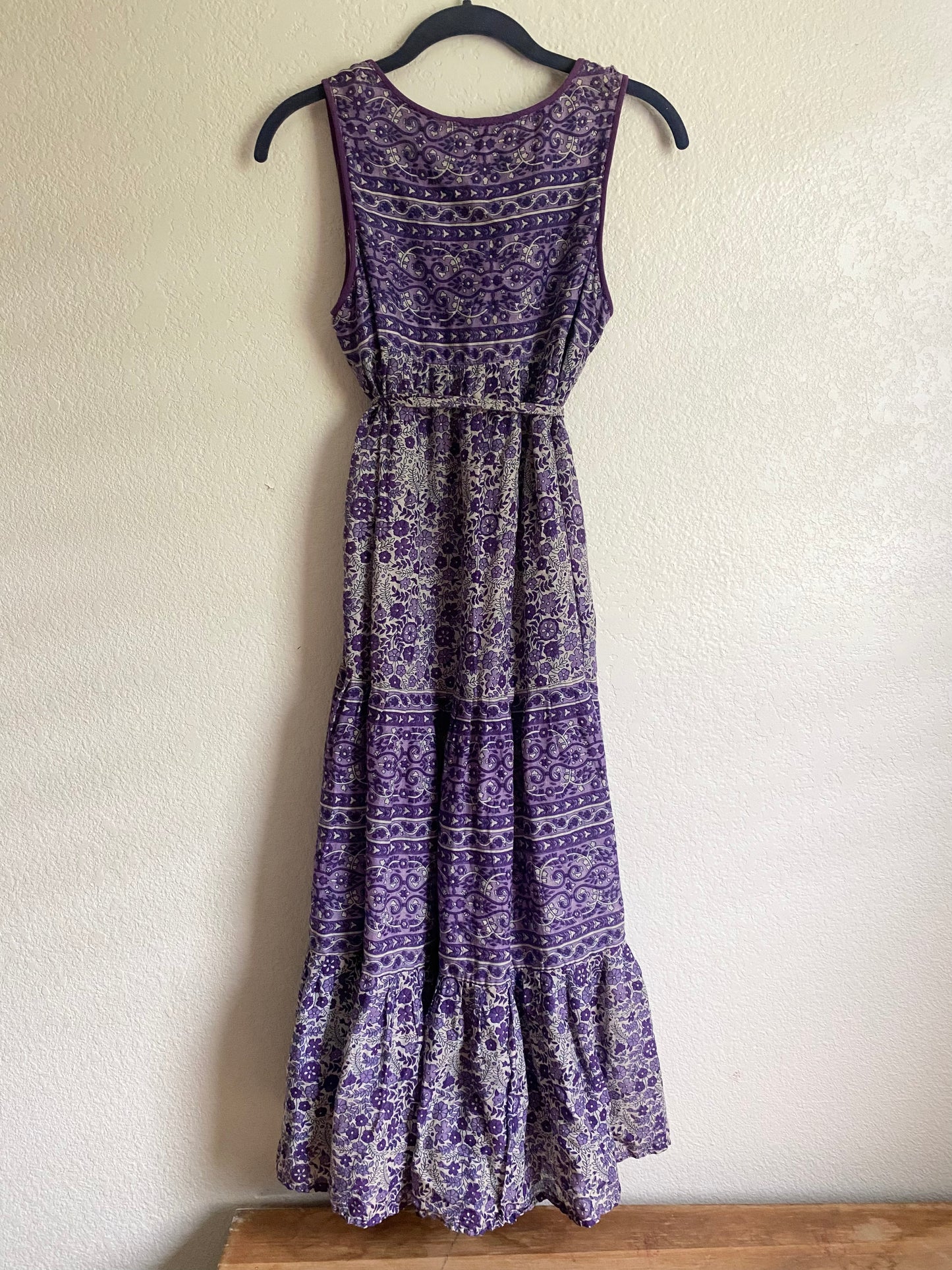 Vintage Kaiser Lavender Indian Gauze Cotton Tent Dress