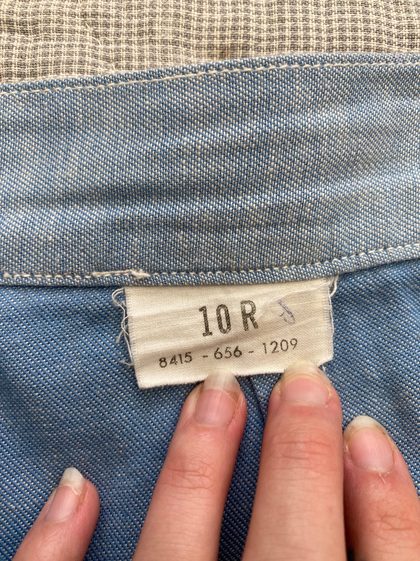 1940s Chambray US Air Force side button shorts