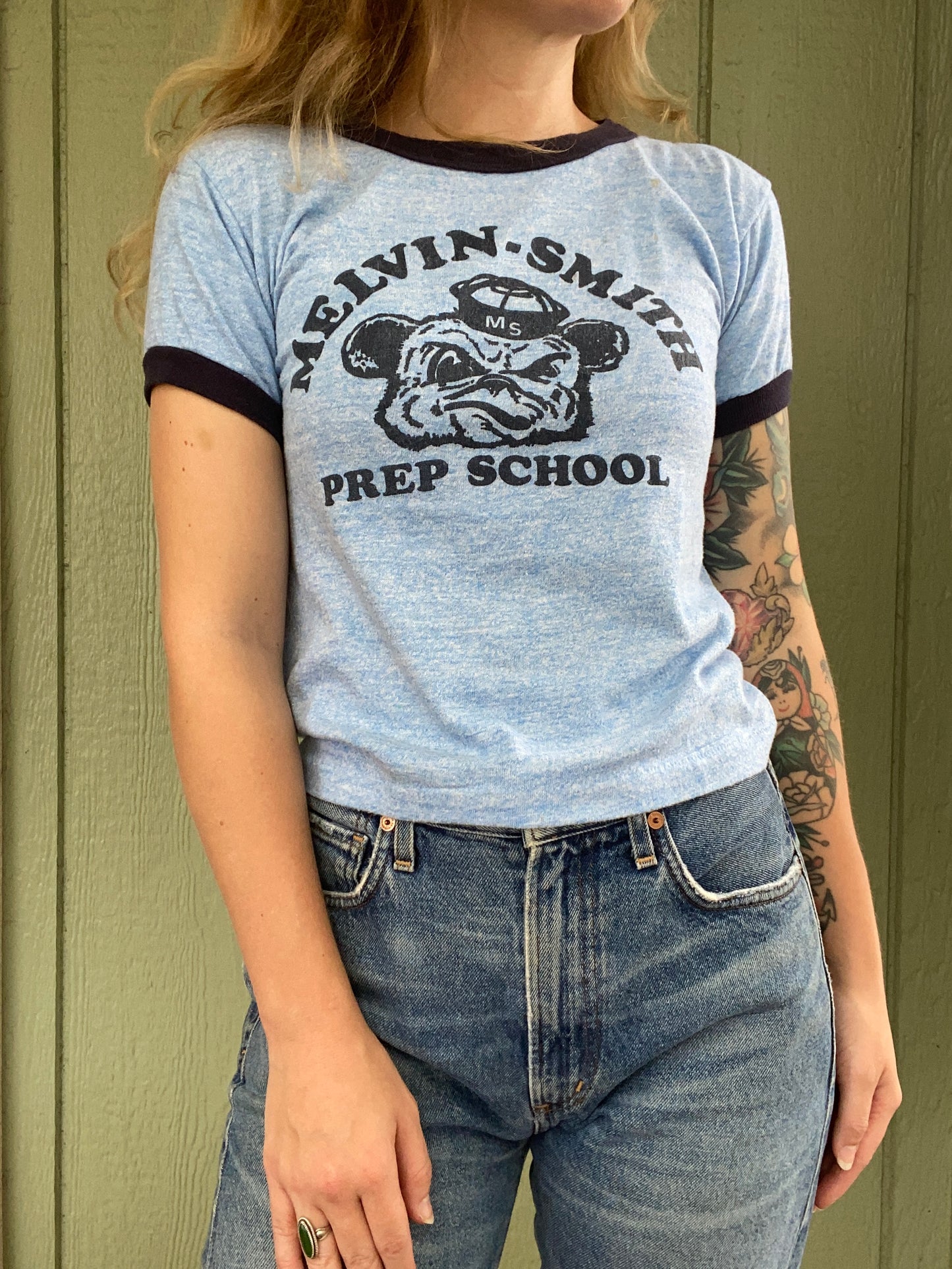 1970s Melvin-Smith Prep School Ringer Tee