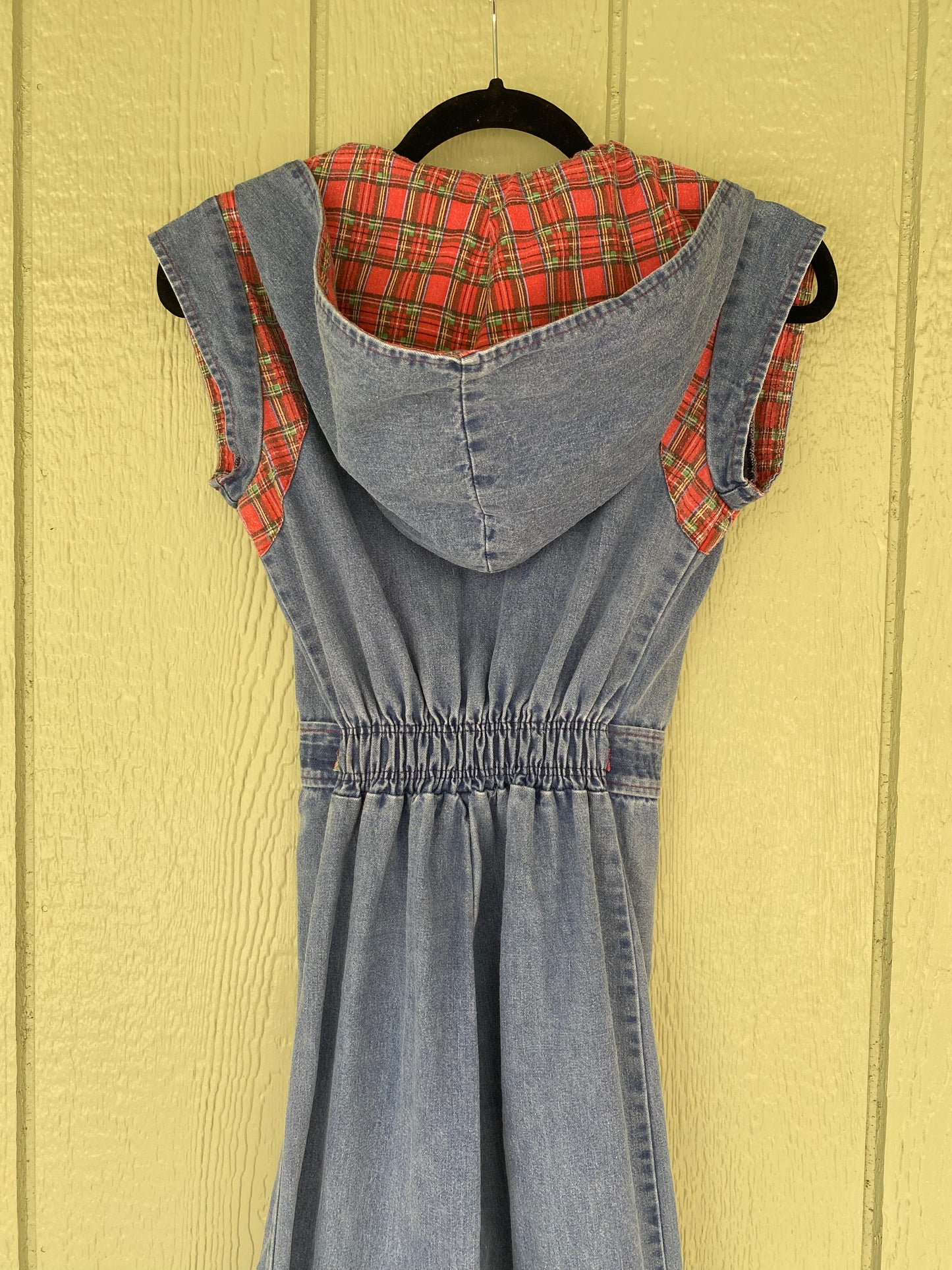 1970s Hooded Denim Jumpsuit