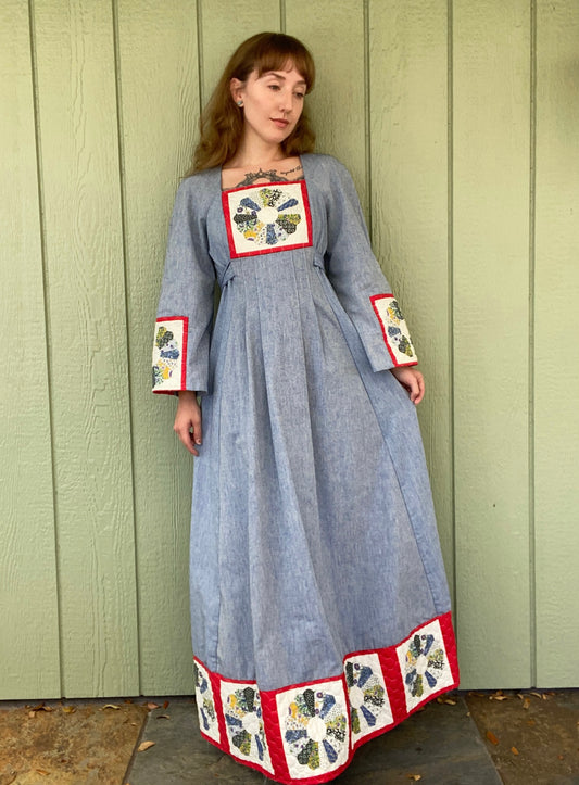 Holly’s Gloria Morét of California Dresden Plate Quilt Dress