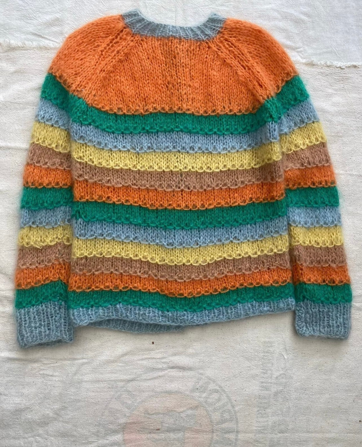 60s/70s mohair striped sweater