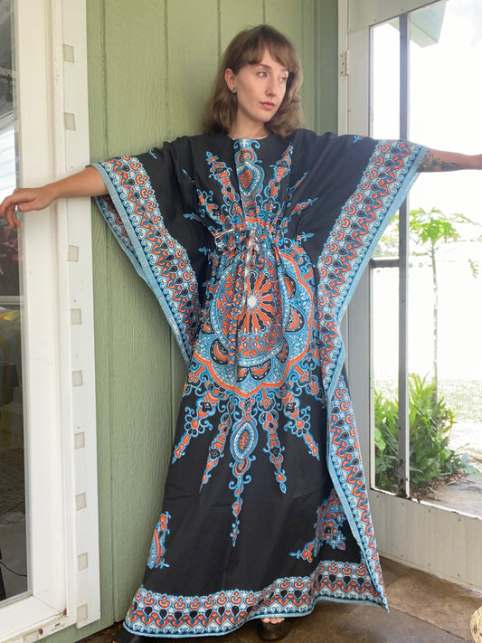 1970s Khanga Caftan Dress