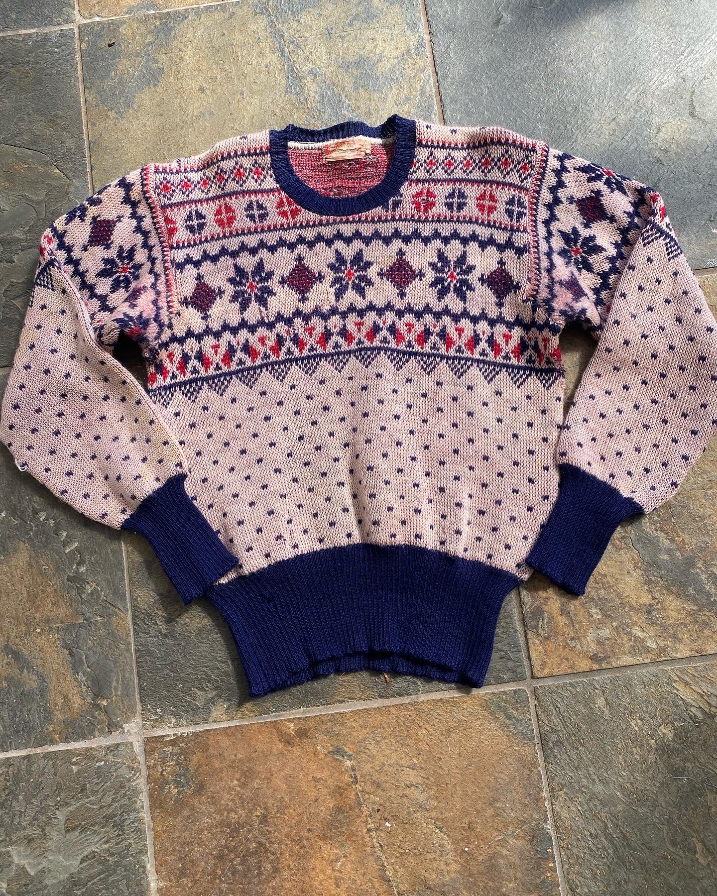 40s Jantzen snowflake sweater