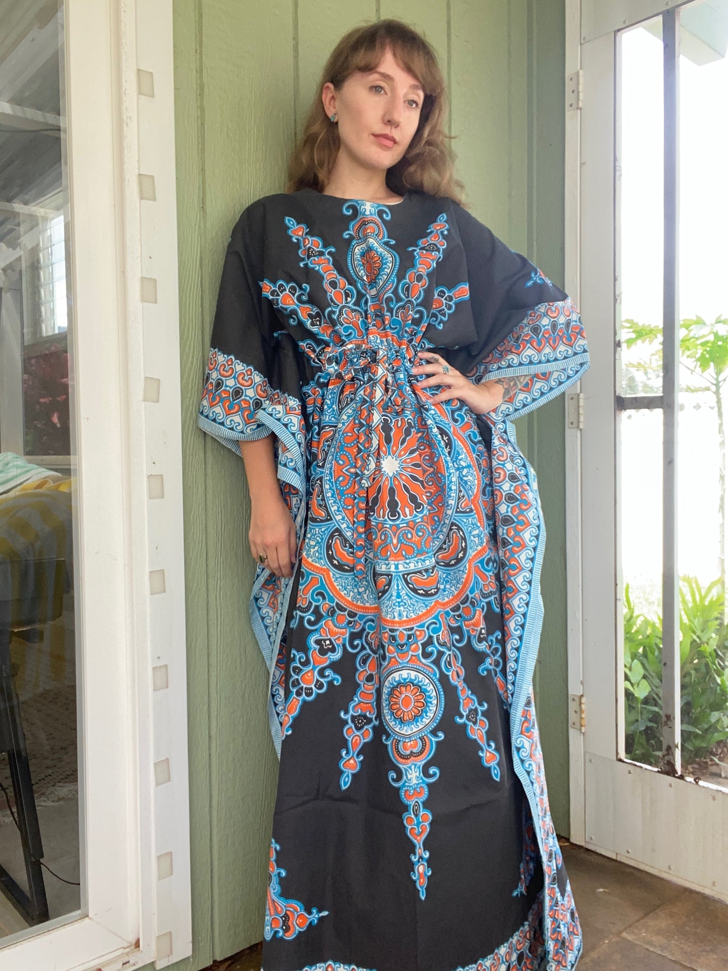 1970s Khanga Caftan Dress