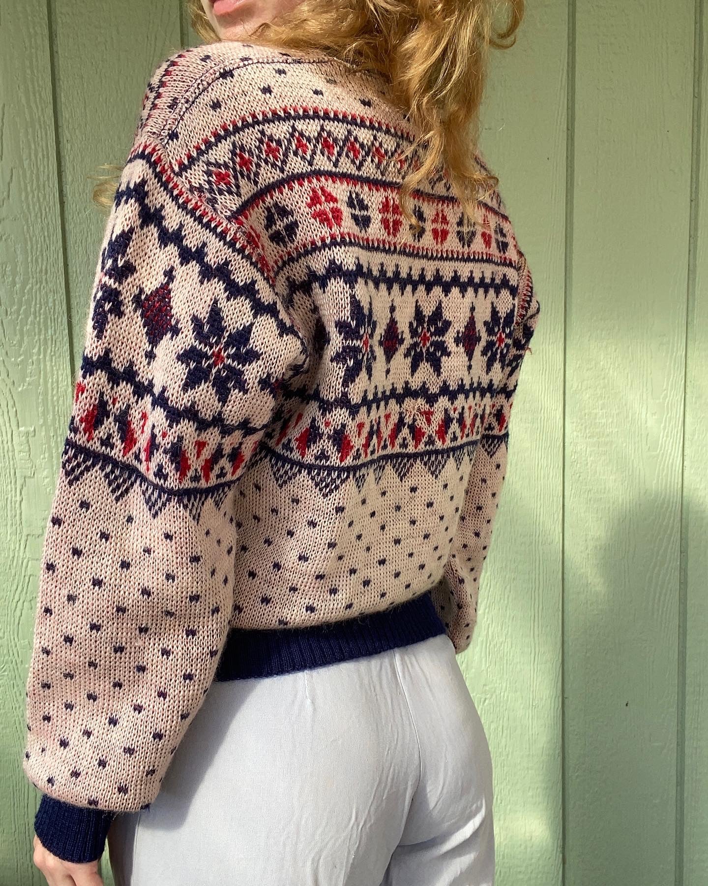 40s Jantzen snowflake sweater