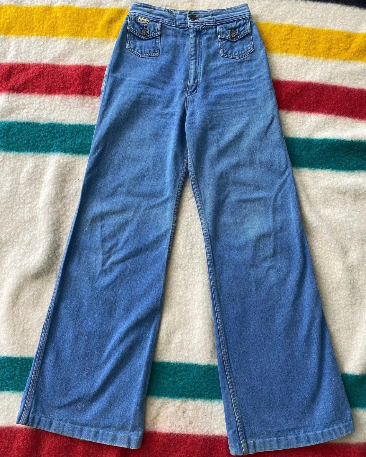 1970s Renard wide leg jeans 25" waist