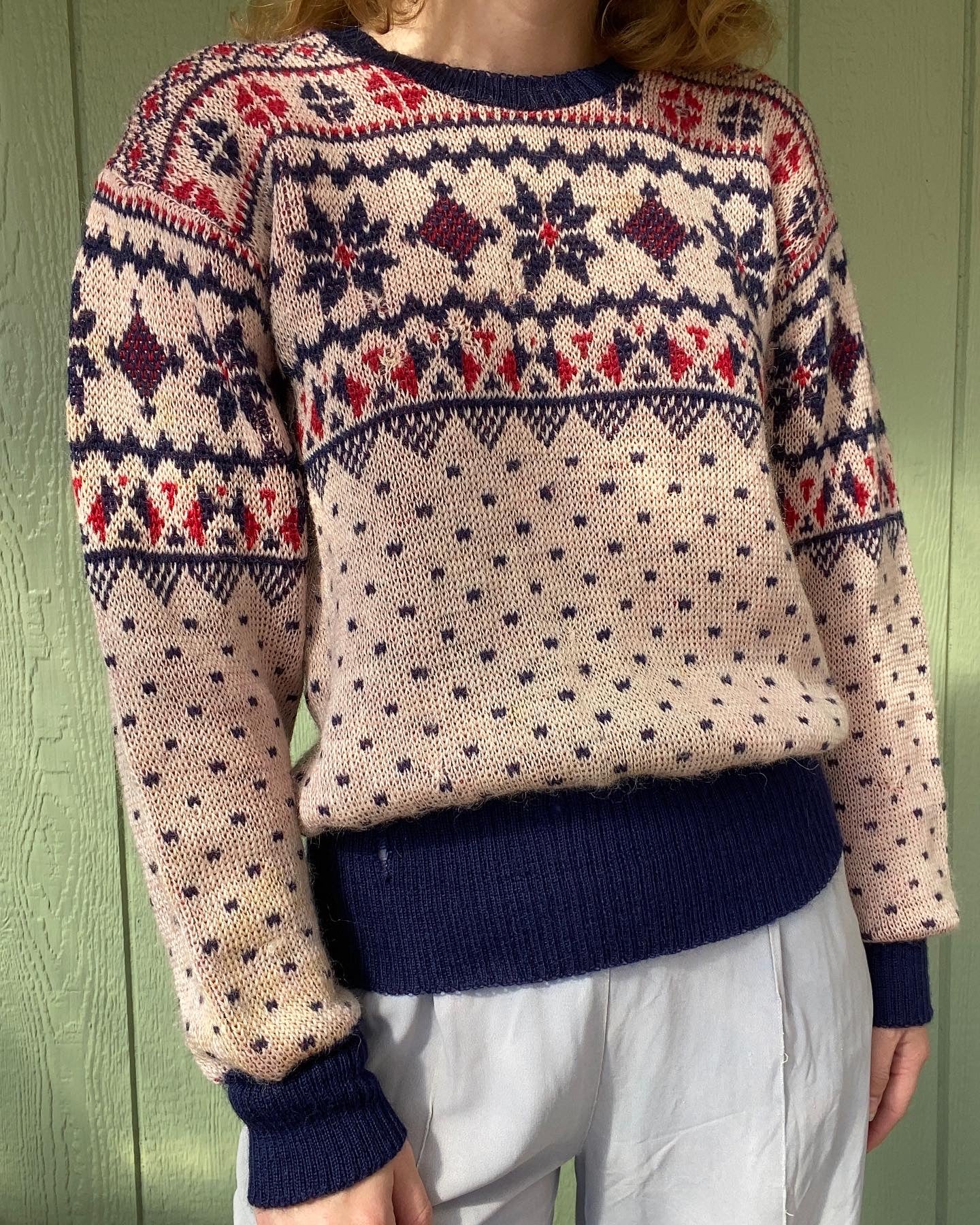 40s Jantzen snowflake sweater