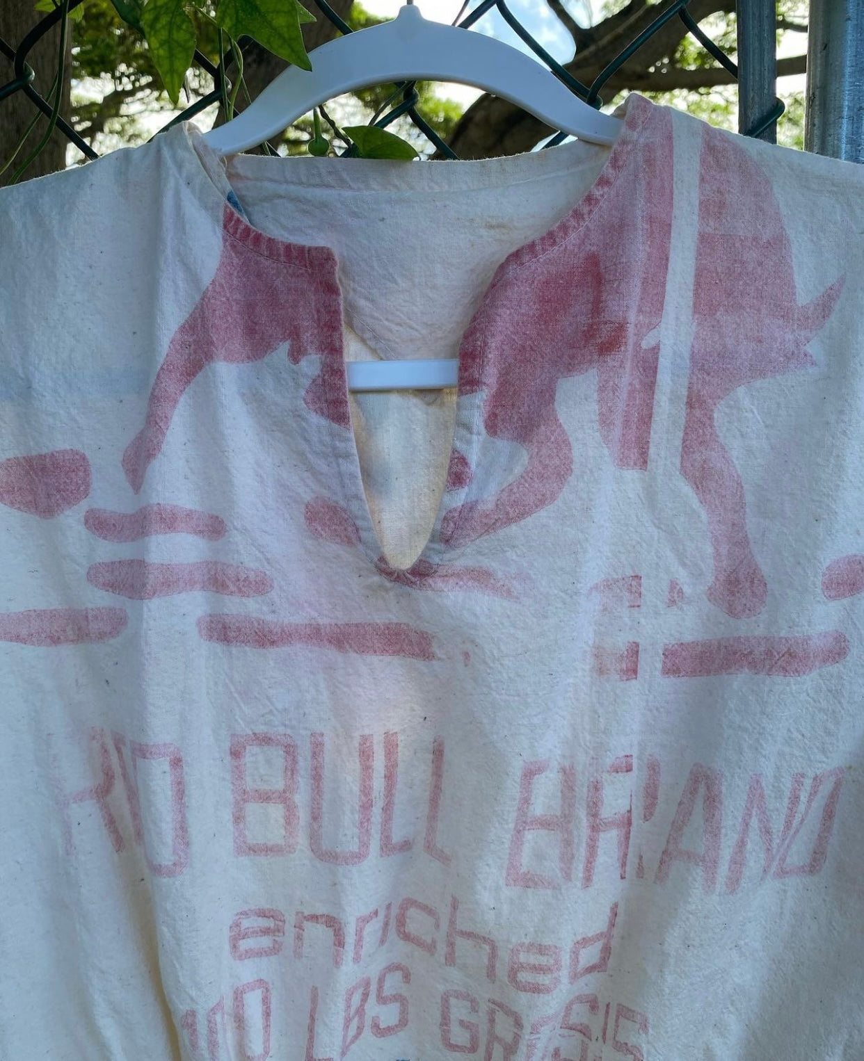 Red Bull Brand Feed sack blouse