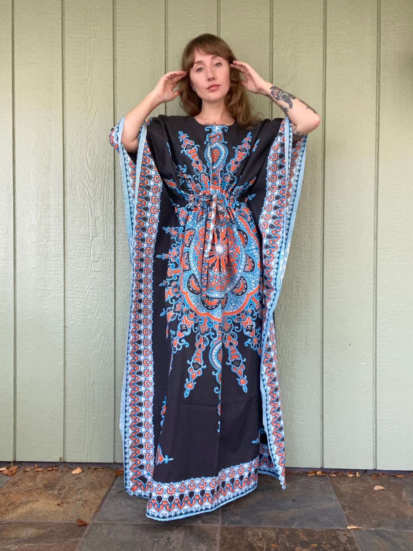 1970s Khanga Caftan Dress