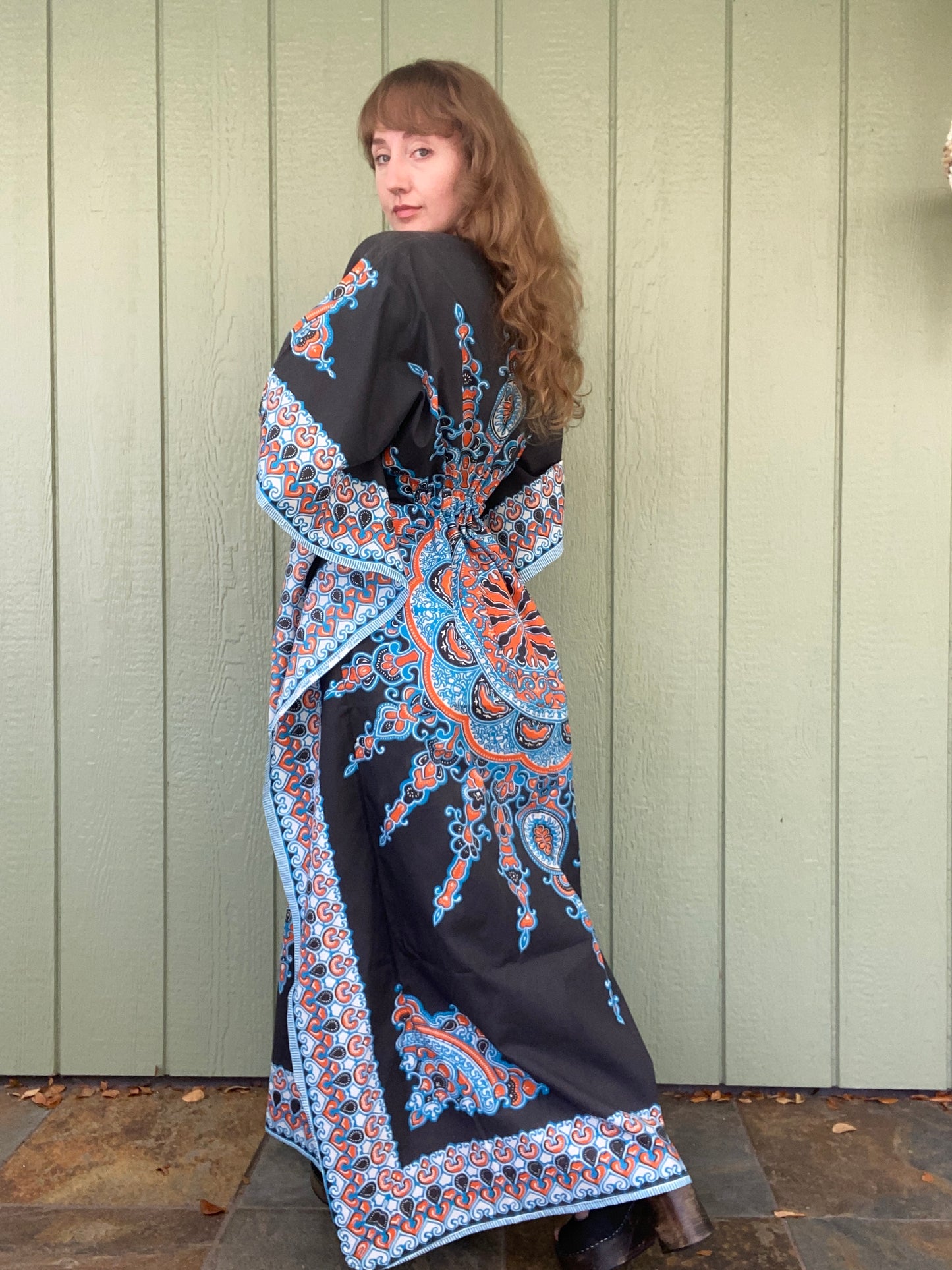 1970s Khanga Caftan Dress