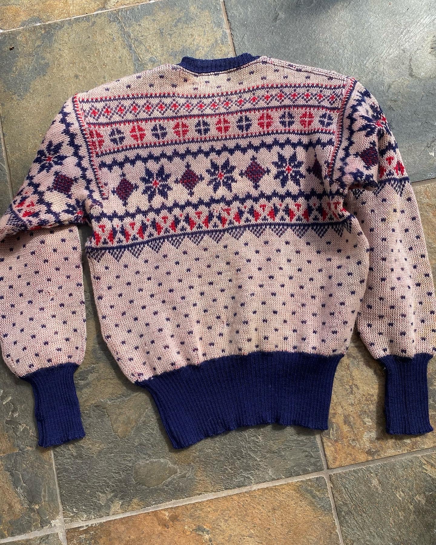 40s Jantzen snowflake sweater