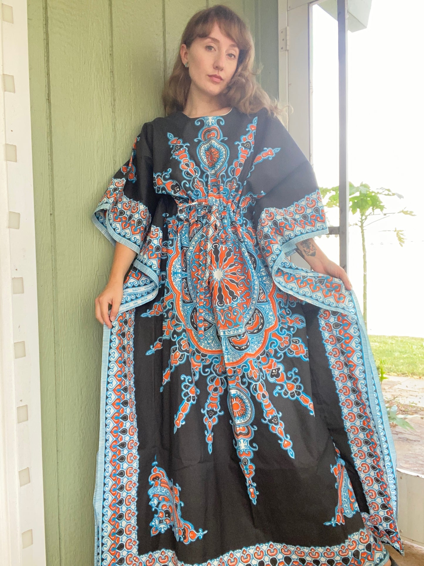 1970s Khanga Caftan Dress