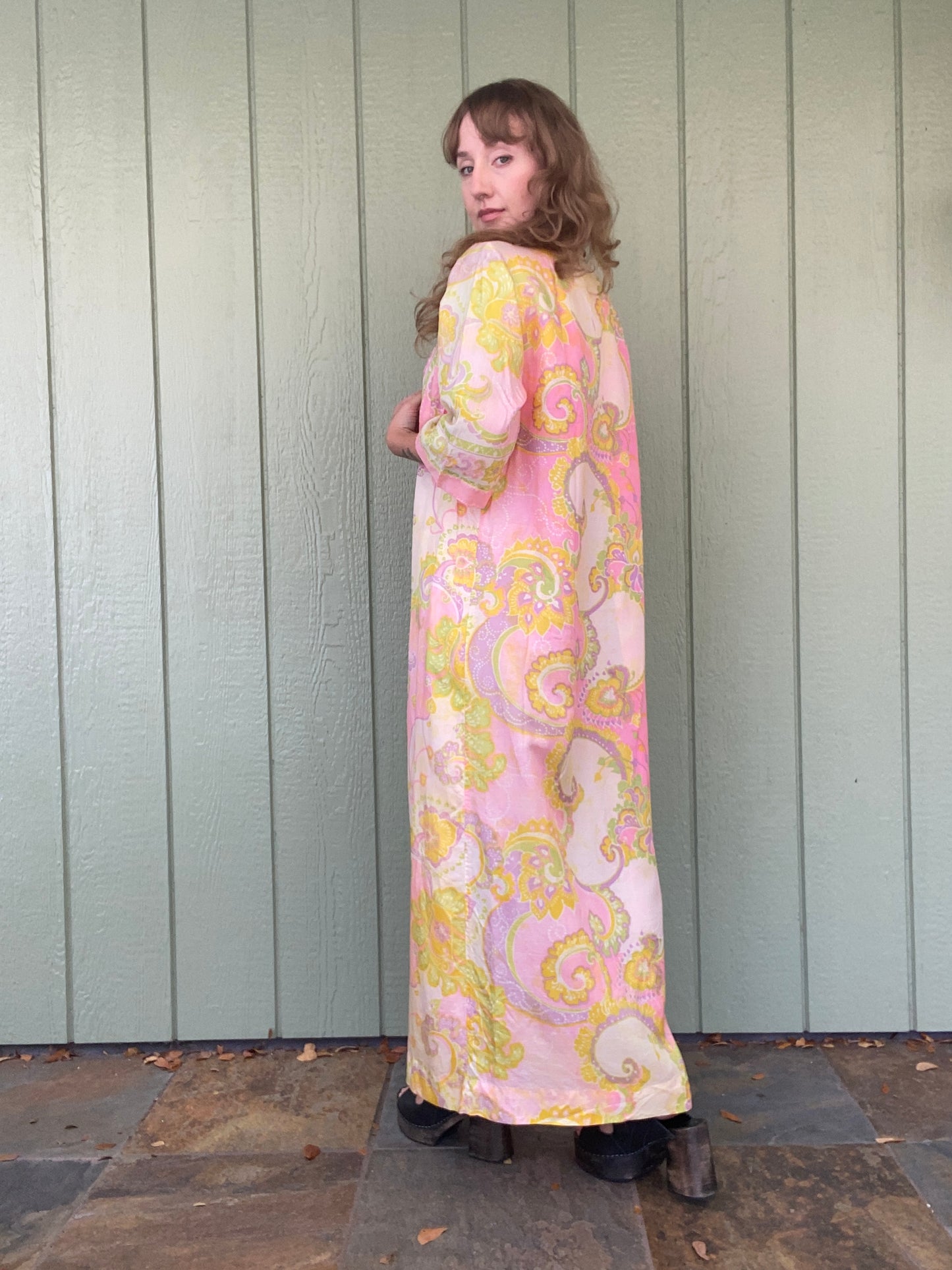 1960s Lounge Craft Dress with attached Duster