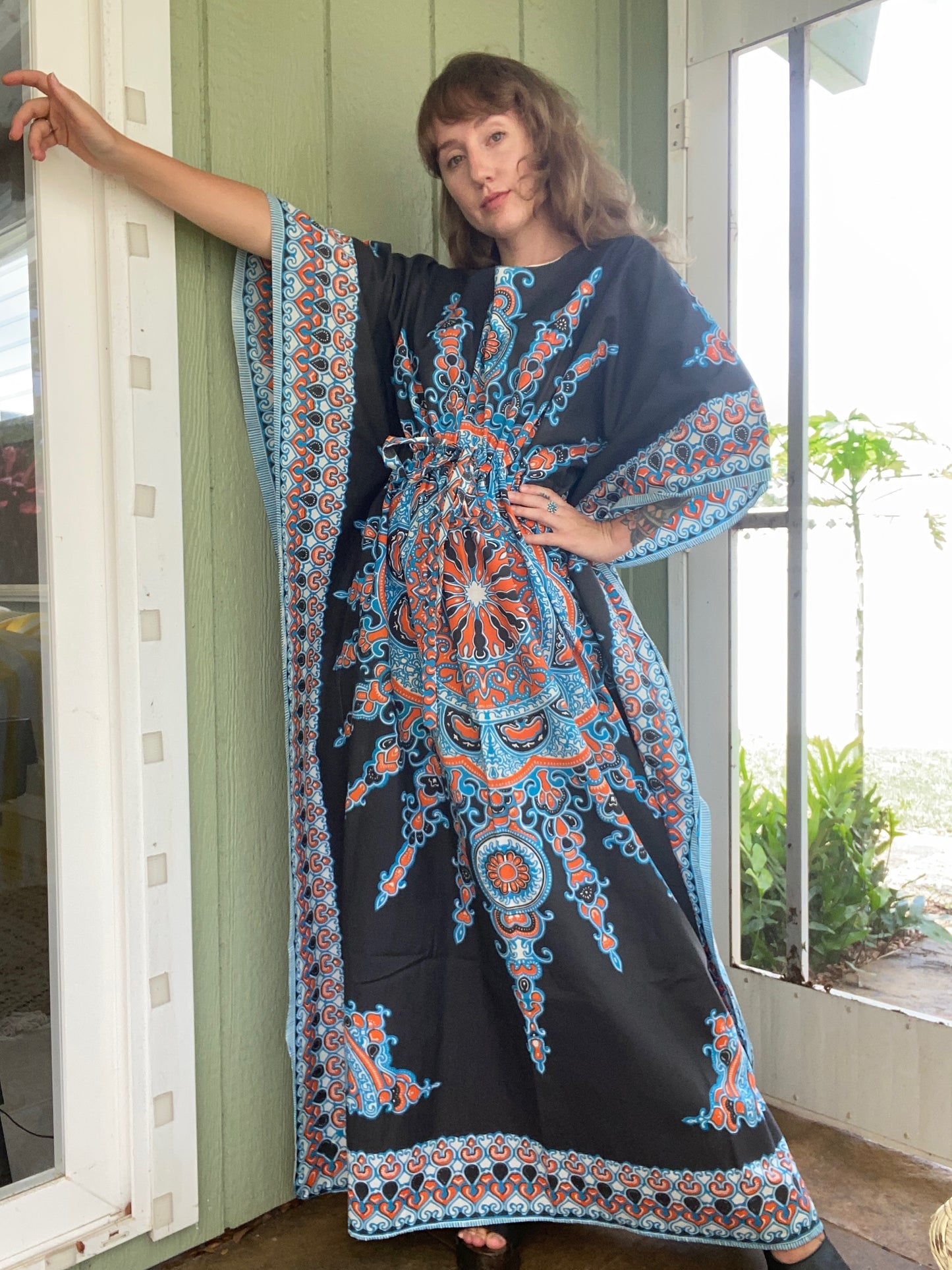 1970s Khanga Caftan Dress