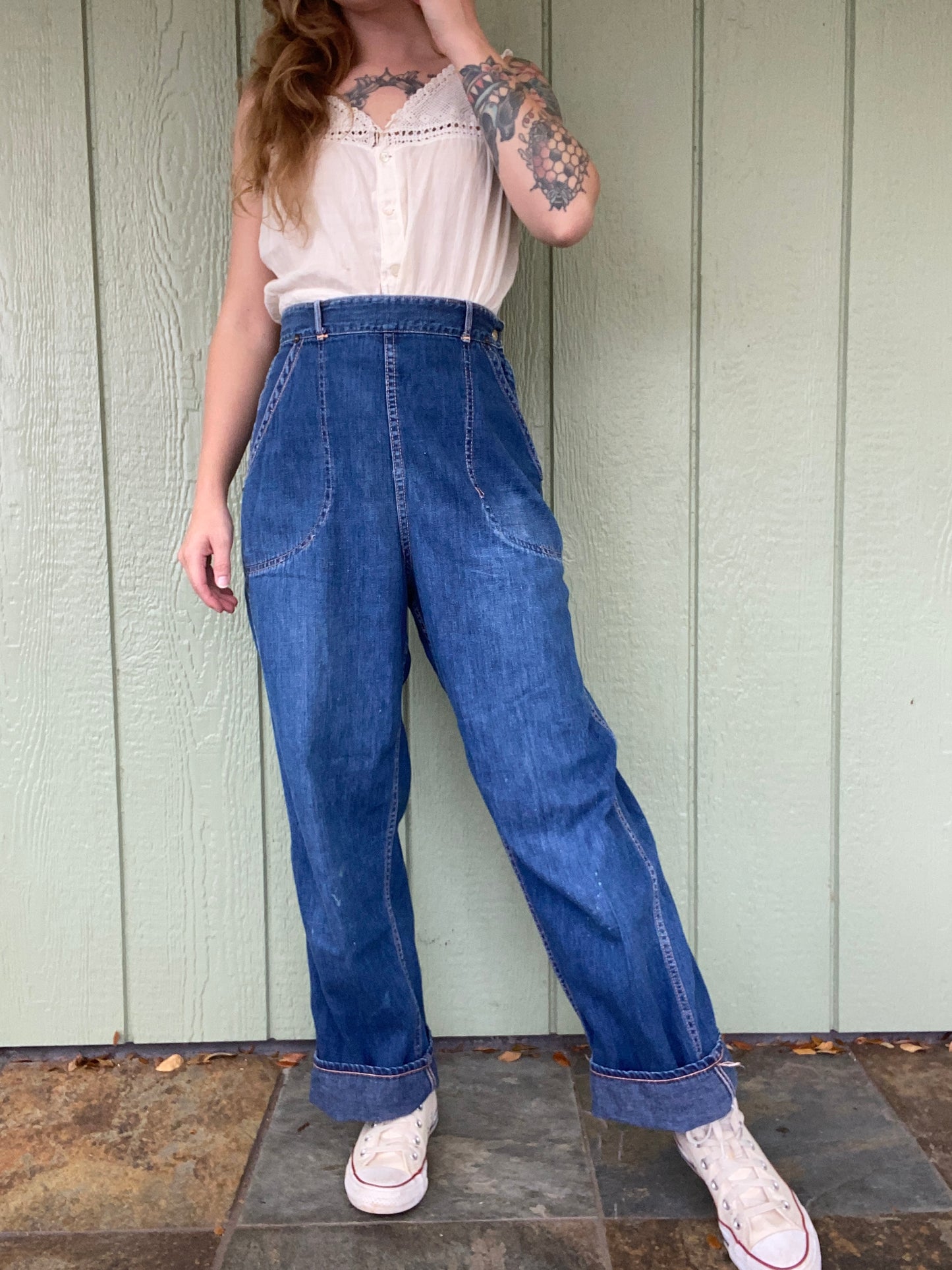 1950s Pay Master side zip jeans